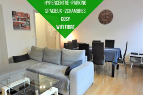 Le Voltaire -2 chambres- 70m2- HYPERCENTRE-Parking-WIFI FIBRE- Nouvelle literie